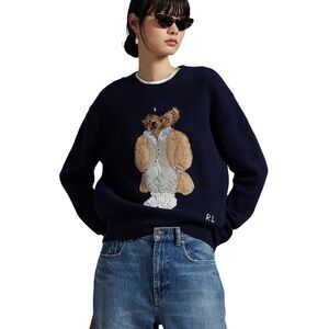 Polo by Ralph Lauren Navy Sweater with Bear Design